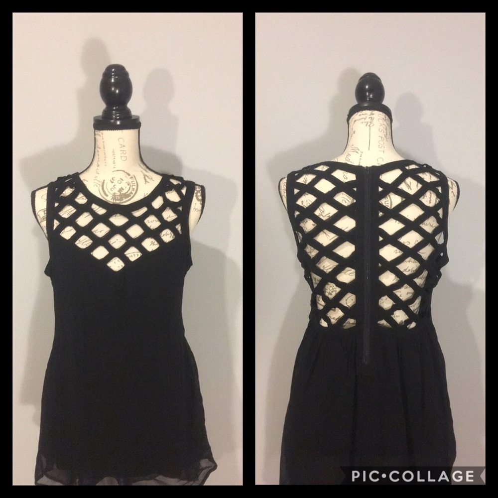 Black Cut Out Top
